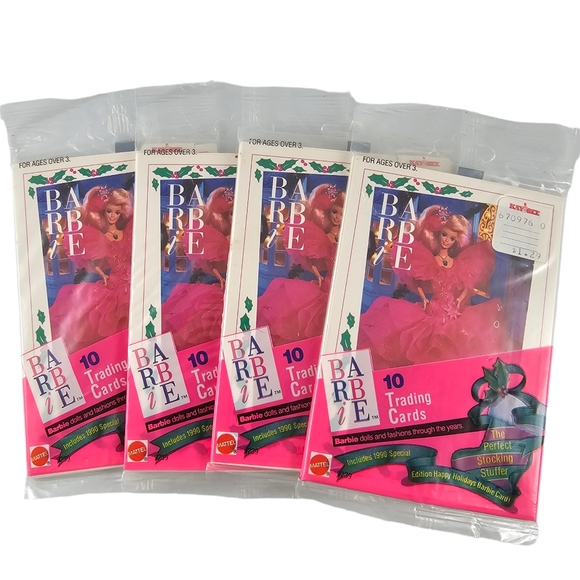 NWT Vintage 90's Barbie Trading Cards Lot of 4 10 packs Fashion Special Edition - Picture 1 of 9
